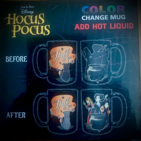 Disney Hocus Pocus Sanderson Sisters Salem Binx Black Cat Color Change Mug 15oz - Picture 5 of 6